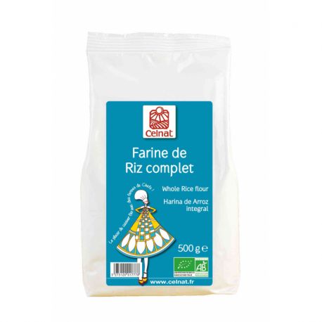 FARINE DE RIZ COMPLET 500 GR | CELNAT | Acheter sur EtiketBio.eu