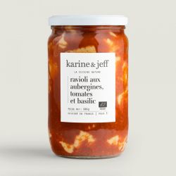 Ravioli aubergine tomate basilic 680g Karine & Jeff  dans votre magasin bio en ligne Etiketbio.eu
