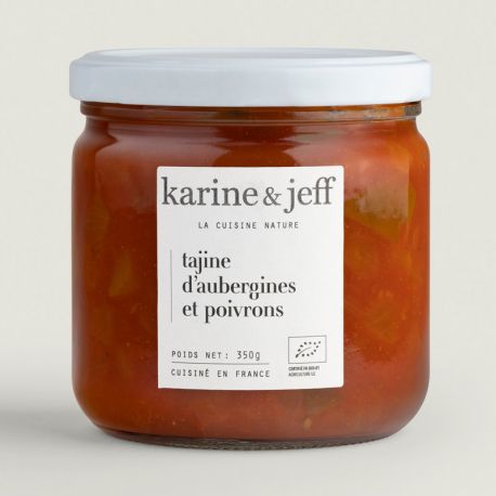 Tajine aubergines/poivrons 350g Karine & Jeff dans votre magasin bio en ligne Etiketbio.eu Tajine aubergines/poivrons 350g Karine & Jeff dans votre magasin bio en ligne Etiketbio.eu