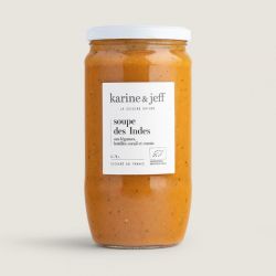 Soupe des indes aux legumes 780ml Karine & Jeff  dans votre magasin bio en ligne Etiketbio.eu