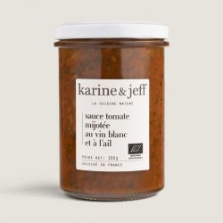 SAUCE TOMATE VIN BLANC ET AIL 200G KARINE ET JEFF  dans votre magasin bio en ligne Etiketbio.eu