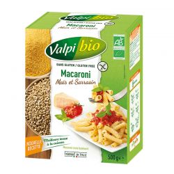 Macaroni mais sarrasin vpb 500gr VALPIBIO  dans votre magasin bio en ligne Etiketbio.eu