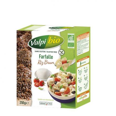 Farfalle riz brun 250g VALPIBIO dans votre magasin bio en ligne Etiketbio.eu Farfalle riz brun 250g VALPIBIO dans votre magasin bio en ligne Etiketbio.eu
