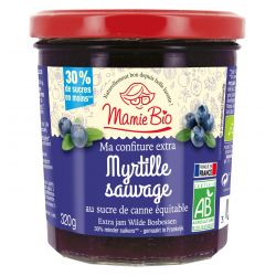 Confiture de myrtille 320g Mamibio  dans votre magasin bio en ligne Etiketbio.eu