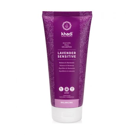 SHAMPOOING AYURVEDIQUE LAVENDER SENSITIVE 200ML KHADI  dans votre magasin bio en ligne Etiketbio.eu
