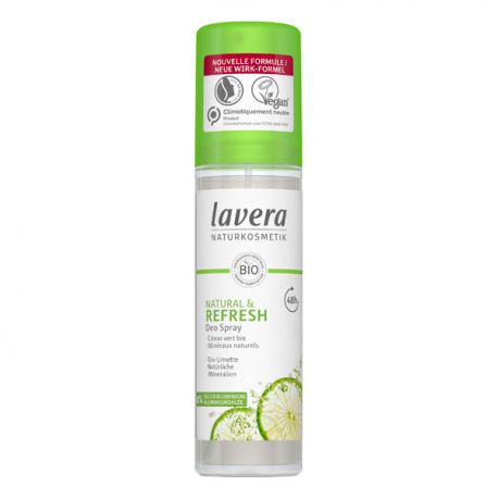 Deo spray refresh citron vert 75ml Lavera  dans votre magasin bio en ligne Etiketbio.eu