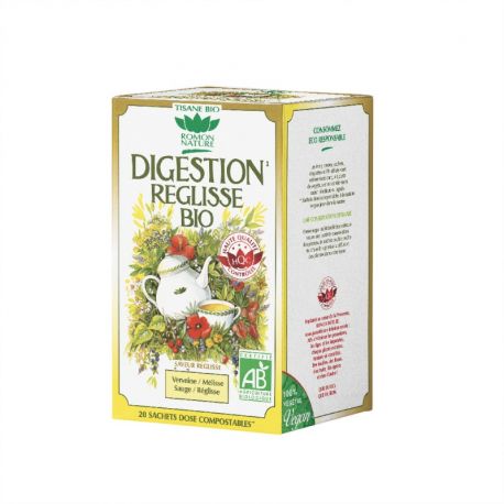 DIGESTION REGLISSE 32G 20 SACHETS ROMON NATURE / PLANTASIA dans votre magasin bio en ligne Etiketbio.eu DIGESTION REGLISSE 32G 20 SACHETS ROMON NATURE / PLANTASIA dans votre magasin bio en ligne Etiketbio.eu