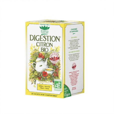 DIGESTION CITRON 36G 20 SACHETS | ROMON NATURE / PLANTASIA | Achete...