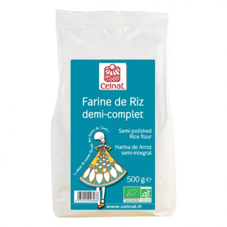 FARINE DE RIZ DEMI-COMPLET 500G | CELNAT | Acheter sur EtiketBio.eu