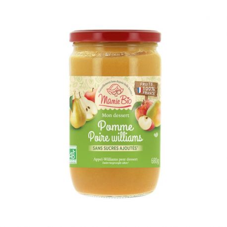Puree de pomme poire 680g Mamibio dans votre magasin bio en ligne Etiketbio.eu Puree de pomme poire 680g Mamibio dans votre magasin bio en ligne Etiketbio.eu