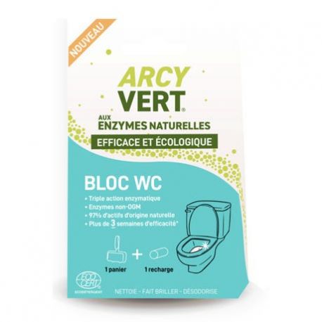 BLOC WC + 1 RECHARGE | ARCY VERT | Acheter sur EtiketBio.eu