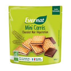 MINIS CARRES CHOCOLAT NOIR 180G | EVERNAT | Acheter sur EtiketBio.eu