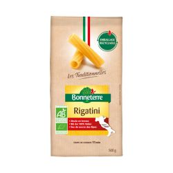 Pates rigatini 500gr Bonneterre  dans votre magasin bio en ligne Etiketbio.eu