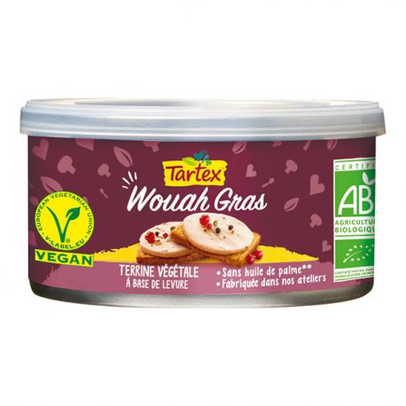 Wouah gras 125g Tartex dans votre magasin bio en ligne Etiketbio.eu Wouah gras 125g Tartex dans votre magasin bio en ligne Etiketbio.eu