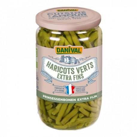 HARICOTS VERT EXTRA FINS 345G | DANIVAL | Acheter sur EtiketBio.eu