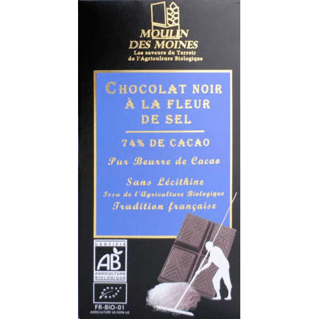 CHOCOLAT NOIR FLEUR DE SEL, MOULIN DES MOINES