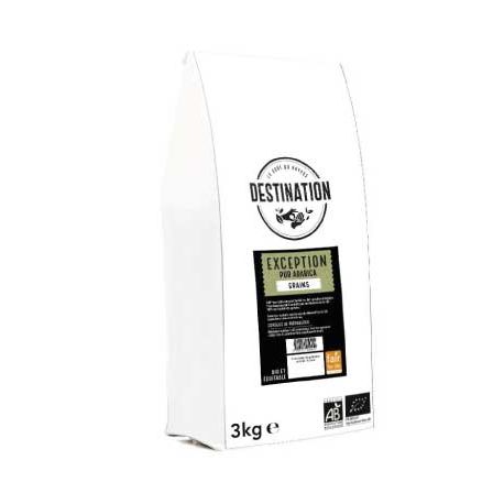 CAFE EXCEPTION PUR ARABICA GRAINS 3KG FAIR | DESTINATION | Acheter ...