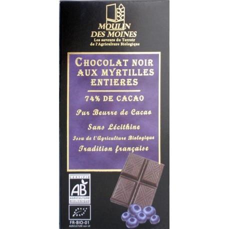 CHOCOLAT NOIR AUX MYRTILLES 100 GR CHOCOLAT NOIR AUX MYRTILLES 100 GR