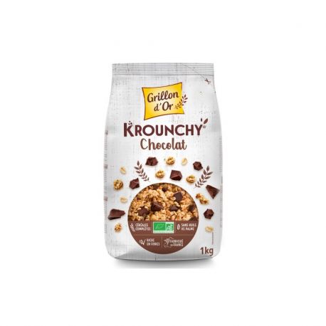 Krounchy familial chocolat 1kg Grillon d'Or  dans votre magasin bio en ligne Etiketbio.eu