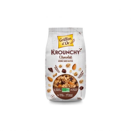 Krounchy chocolat avoine 500g Grillon d'Or dans votre magasin bio en ligne Etiketbio.eu Krounchy chocolat avoine 500g Grillon d'Or dans votre magasin bio en ligne Etiketbio.eu