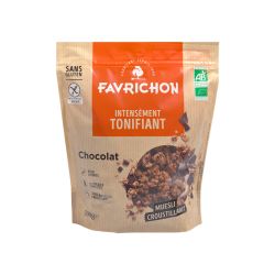 Muesli croustillant chocolat 500g Favrichon dans votre magasin bio en ligne Etiketbio.eu