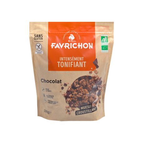 Muesli croustillant chocolat 500g Favrichon dans votre magasin bio en ligne Etiketbio.eu Muesli croustillant chocolat 500g Favrichon dans votre magasin bio en ligne Etiketbio.eu
