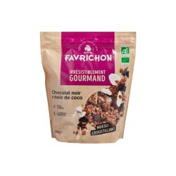 Muesli croustillant chocolat noir et coco 450g Favrichon dans votre magasin bio en ligne Etiketbio.eu