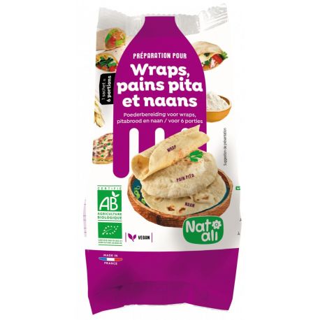 Preparation mix wrap pita - naan 200gr Natali  dans votre magasin bio en ligne Etiketbio.eu