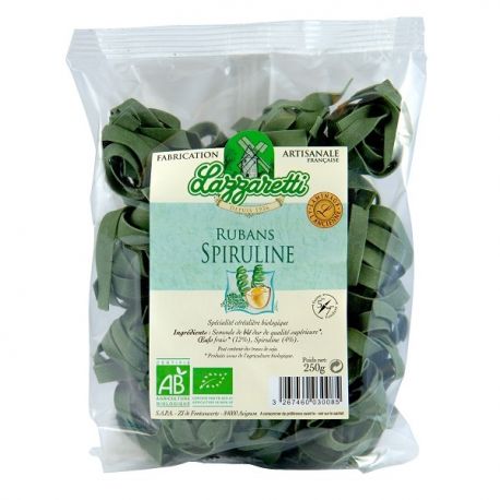 Rubans a la spiruline 4% 250g Lazaretti dans votre magasin bio en ligne Etiketbio.eu Rubans a la spiruline 4% 250g Lazaretti dans votre magasin bio en ligne Etiketbio.eu