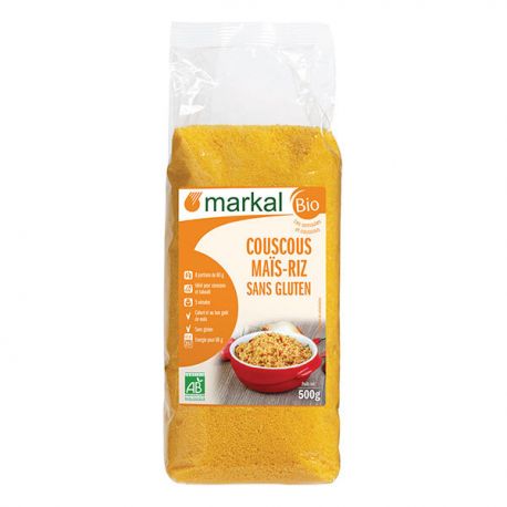 COUSCOUS MAIS RIZ SANS GLUTEN 500G MARKAL dans votre magasin bio en ligne Etiketbio.eu COUSCOUS MAIS RIZ SANS GLUTEN 500G MARKAL dans votre magasin bio en ligne Etiketbio.eu