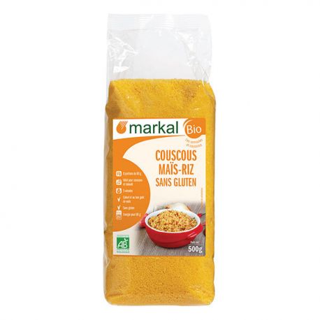 COUSCOUS MAIS RIZ SANS GLUTEN 500G | MARKAL | Acheter sur EtiketBio.eu