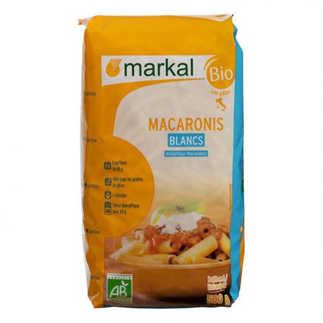 Macaroni blancs 500gr Markal dans votre magasin bio en ligne Etiketbio.eu Macaroni blancs 500gr Markal dans votre magasin bio en ligne Etiketbio.eu
