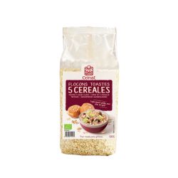 FLOCONS 5 CEREALES TOASTE 500G | CELNAT | Acheter sur EtiketBio.eu