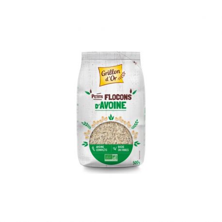 Flocons avoines petits 500g Grillon d'Or  dans votre magasin bio en ligne Etiketbio.eu