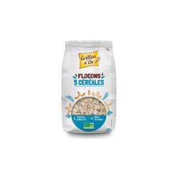 Flocons 5 cereales toastees 500g Grillon d'Or  dans votre magasin bio en ligne Etiketbio.eu