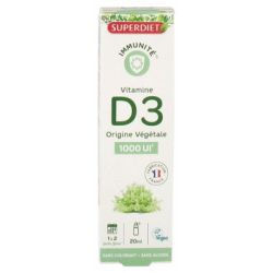 VITAMINE D3 VEGETALE 1000UI SPRAY 20ML Super Diet  dans votre magasin bio en ligne Etiketbio.eu