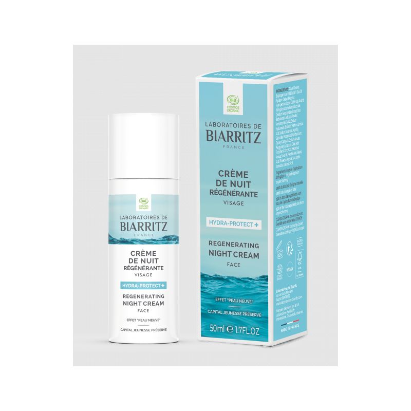 Creme de nuit regenerante visage hydra protect+ 50ml Laboratoires de Biarritz dans votre magasin bio en ligne Etiketbio.eu Creme de nuit regenerante visage hydra protect+ 50ml Laboratoires de Biarritz dans votre magasin bio en ligne Etiketbio.eu