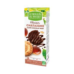 Sable chataigne nappe chocolat noir 130g Moulin du Pivert dans votre magasin bio en ligne Etiketbio.eu