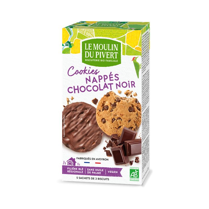 COOKIES NAPPE CHOCOLAT NOIR 175G | MOULIN DU PIVERT | Acheter sur E...