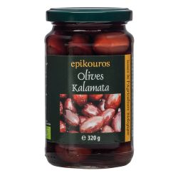 Olives kalamata noires noyaux 320g Epikouros dans votre magasin bio en ligne Etiketbio.eu