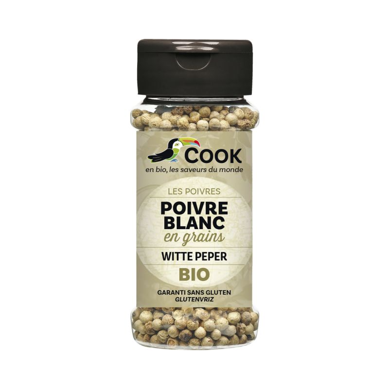 POIVRE BLANC GRAINS 50G | COOK | Acheter sur EtiketBio.eu