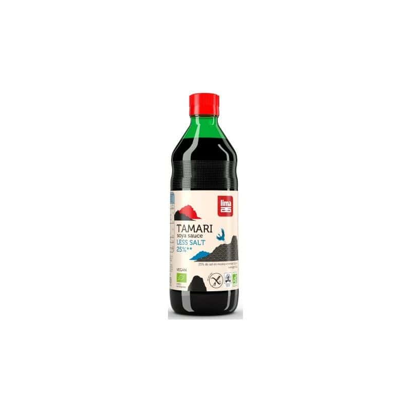 TAMARI 25% LESS SALT (-25% DE SEL) (500ML) LIMA Lima  dans votre magasin bio en ligne Etiketbio.eu