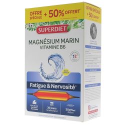 MAGNESIUM MARIN VIT.B6 20+10AMPS OFFERTES CC | SUPER DIET | Acheter...