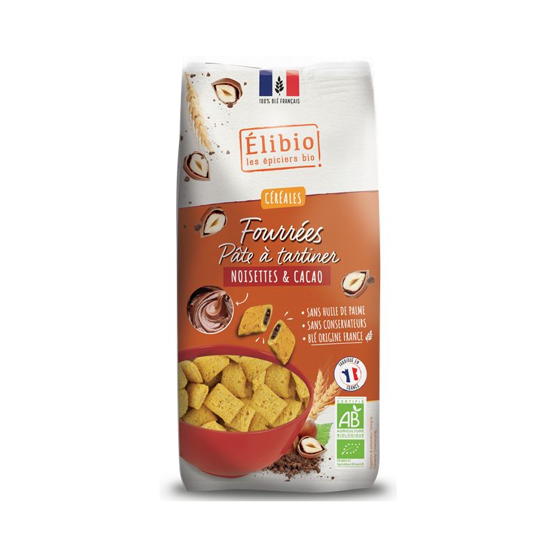 CEREALES FOURREES PATE A TARTINER NOISETTE CACAO 375GR | ELIBIO | A...