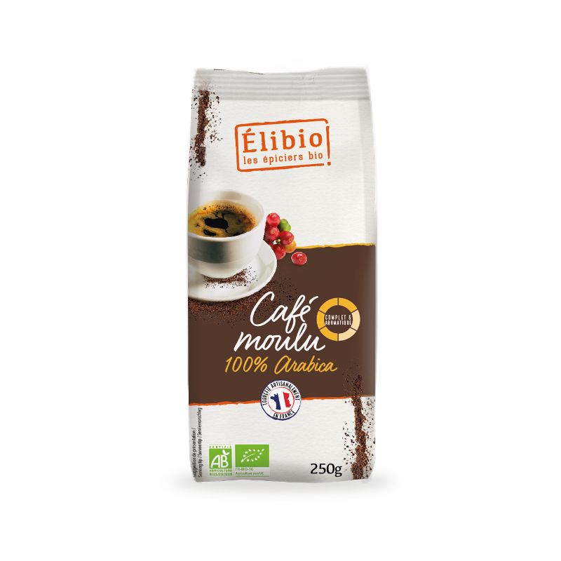 CAFE ARABICA MOULU 250GR | ELIBIO | Acheter sur EtiketBio.eu