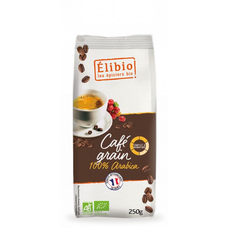 CAFE ARABICA GRAINS 250GR | ELIBIO | Acheter sur EtiketBio.eu