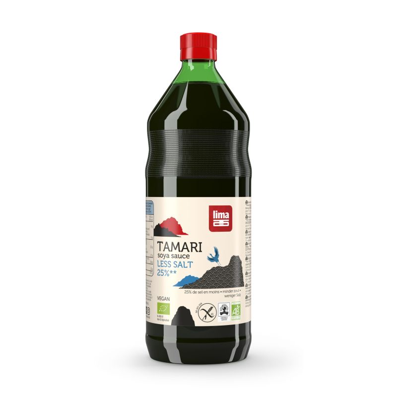 Tamari less salt -25 de sel 1l Lima dans votre magasin bio en ligne Etiketbio.eu Tamari less salt -25 de sel 1l Lima dans votre magasin bio en ligne Etiketbio.eu