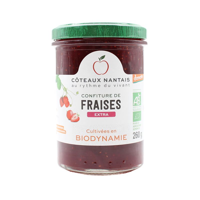 Confiture de fraise extra 260gr Coteaux Nantais  dans votre magasin bio en ligne Etiketbio.eu