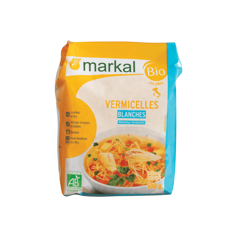 Vermicelles blanches 500g - Markal Markal dans votre magasin bio en ligne Etiketbio.eu Vermicelles blanches 500g - Markal Markal dans votre magasin bio en ligne Etiketbio.eu