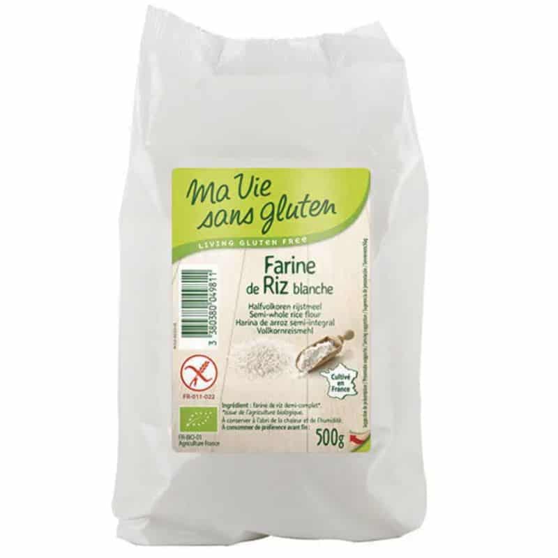 FARINE DE RIZ BLANC 500GR Ma Vie Sans Gluten  dans votre magasin bio en ligne Etiketbio.eu